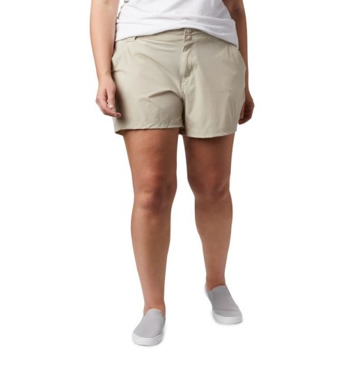 Pantaloni Scurti Columbia PFG Coral Point III Dama Kaki | Plus Size NVZM708A1